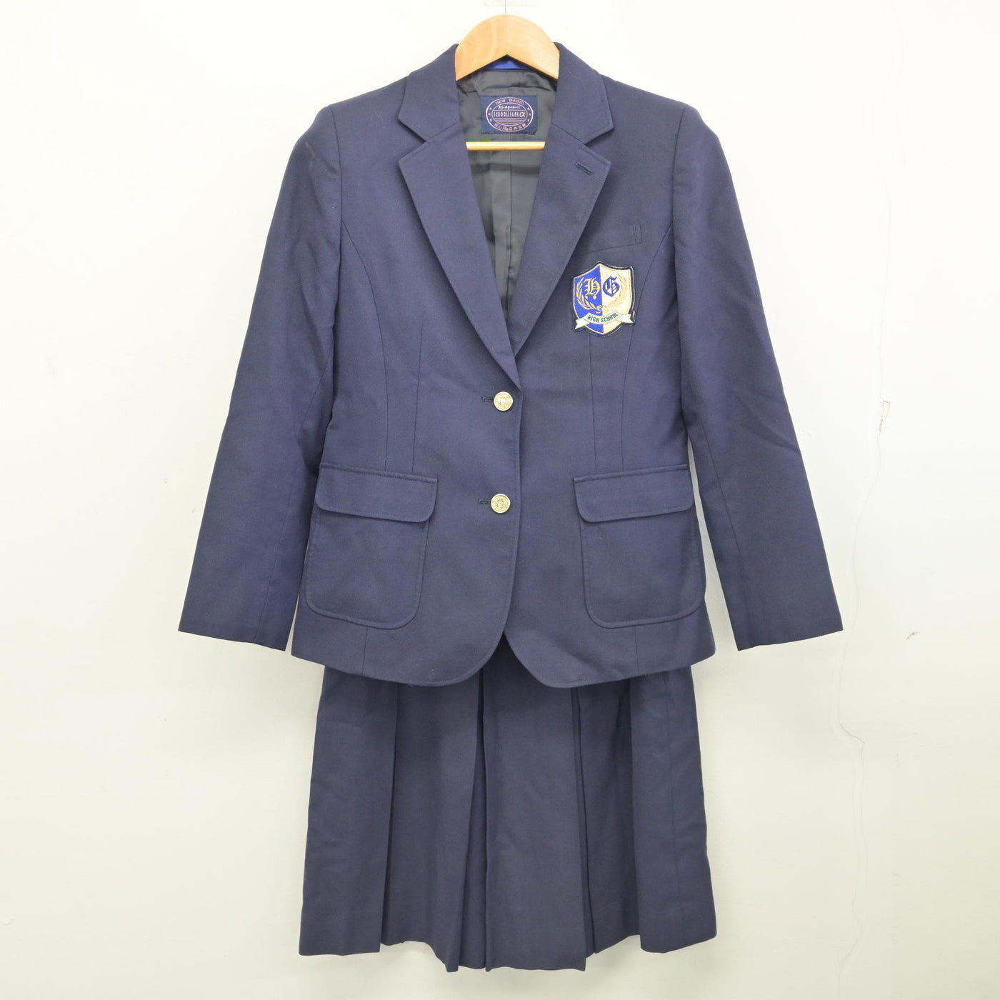 【中古】神奈川県 平塚学園高等学校 女子制服 2点 (ブレザー・スカート) sf091235