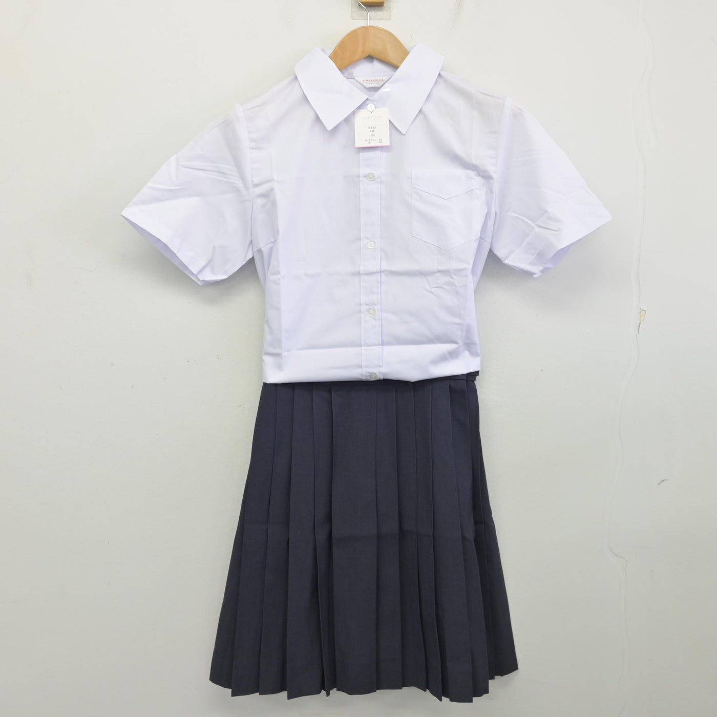 【中古】神奈川県 江陽中学校 女子制服 2点 (シャツ・スカート) sf091237