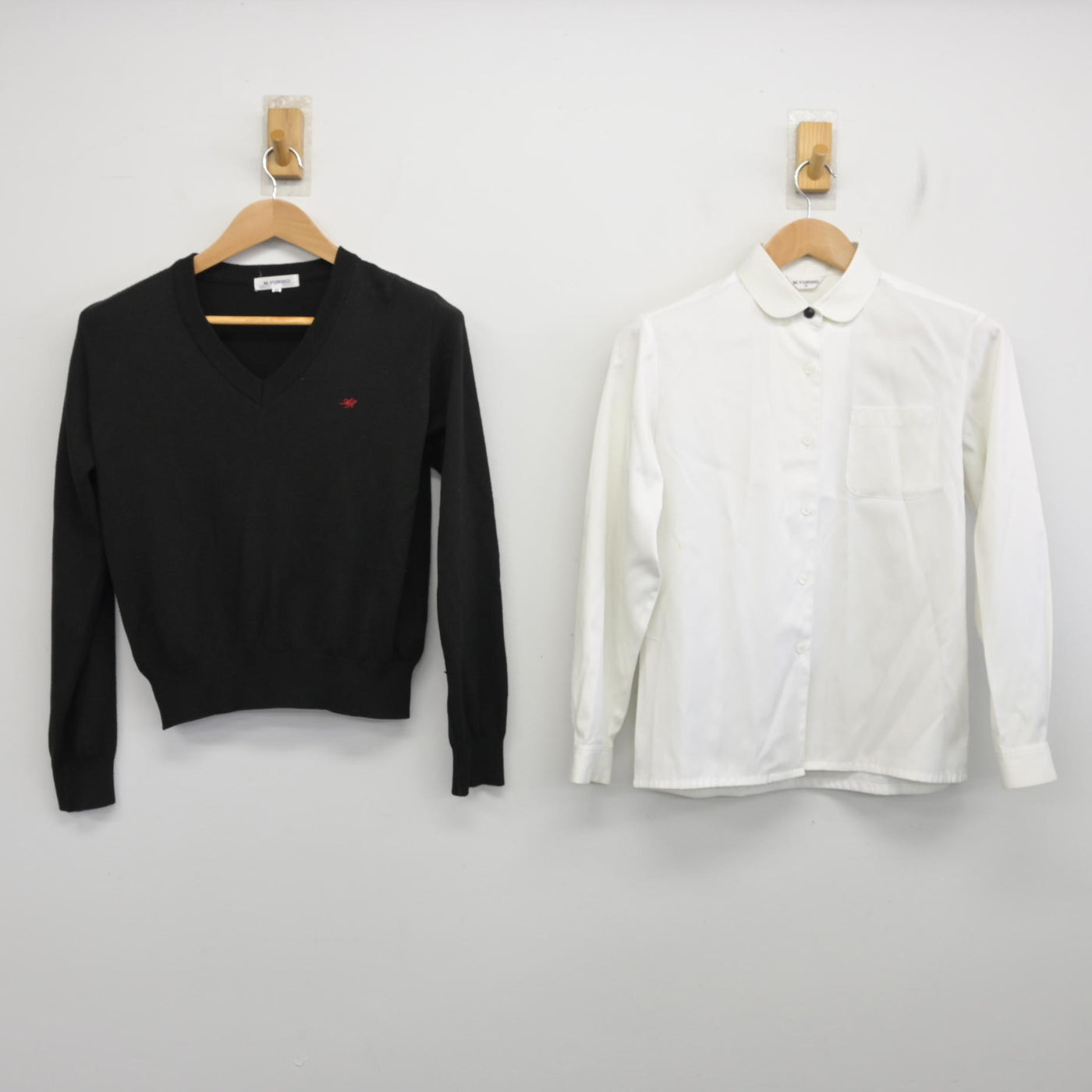 【中古】福島県 会津高等学校 女子制服 2点 (ニット・シャツ) sf091252