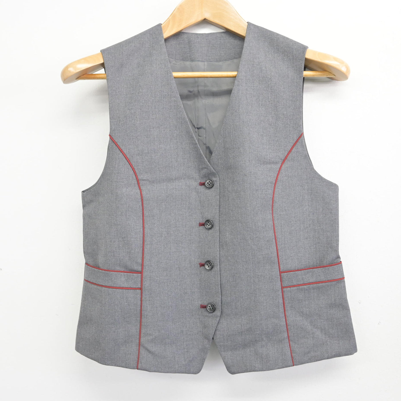 【中古】神奈川県 北鎌倉女子学園中学校?高等学校 女子制服 2点 (ベスト・スカート) sf091259