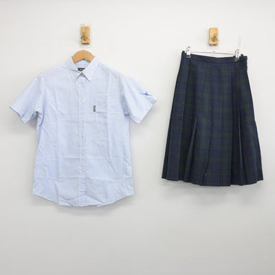 【中古】福岡県 柳川高等学校 女子制服 2点 (シャツ・スカート) sf091262