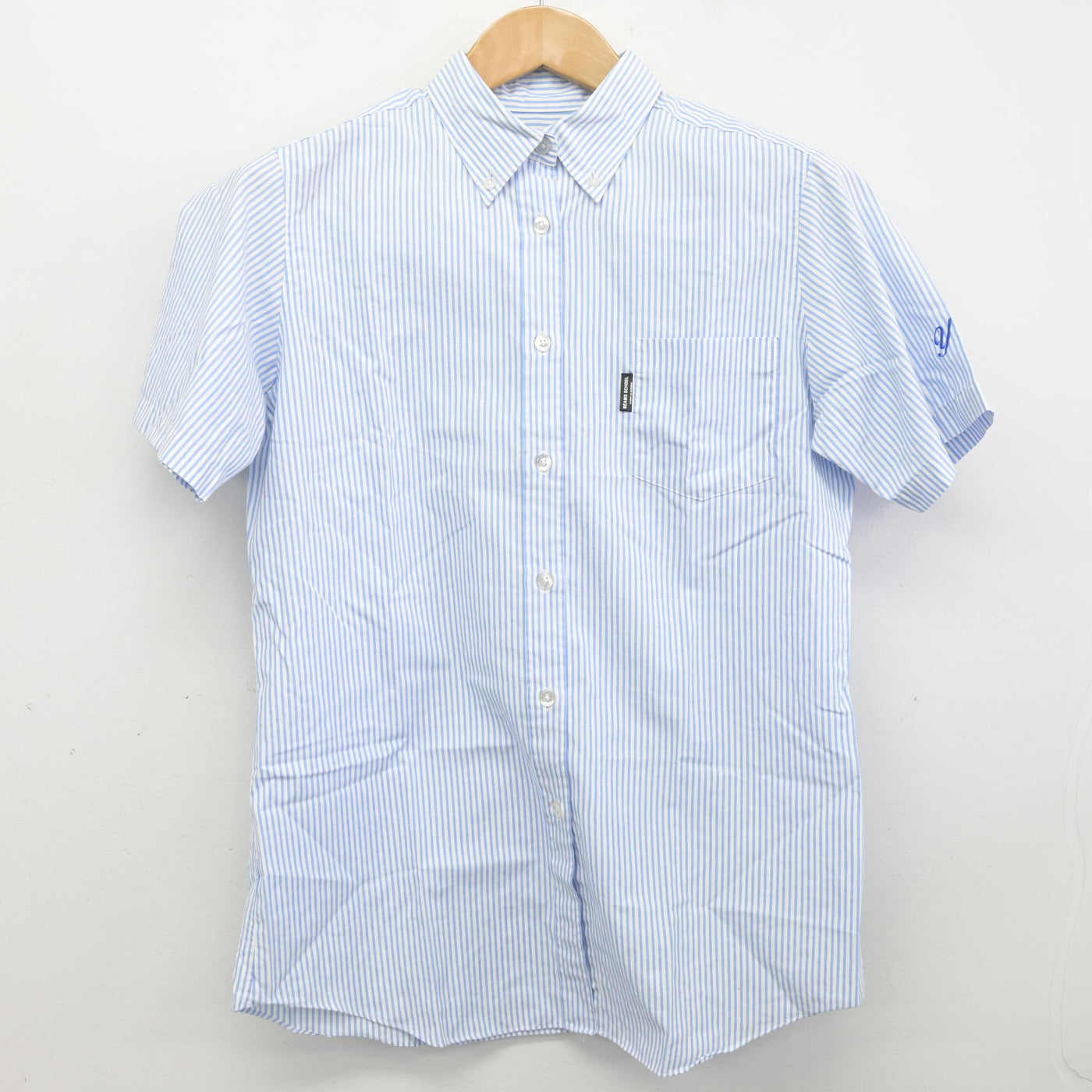 【中古】福岡県 柳川高等学校 女子制服 2点 (ニットベスト・シャツ) sf091263