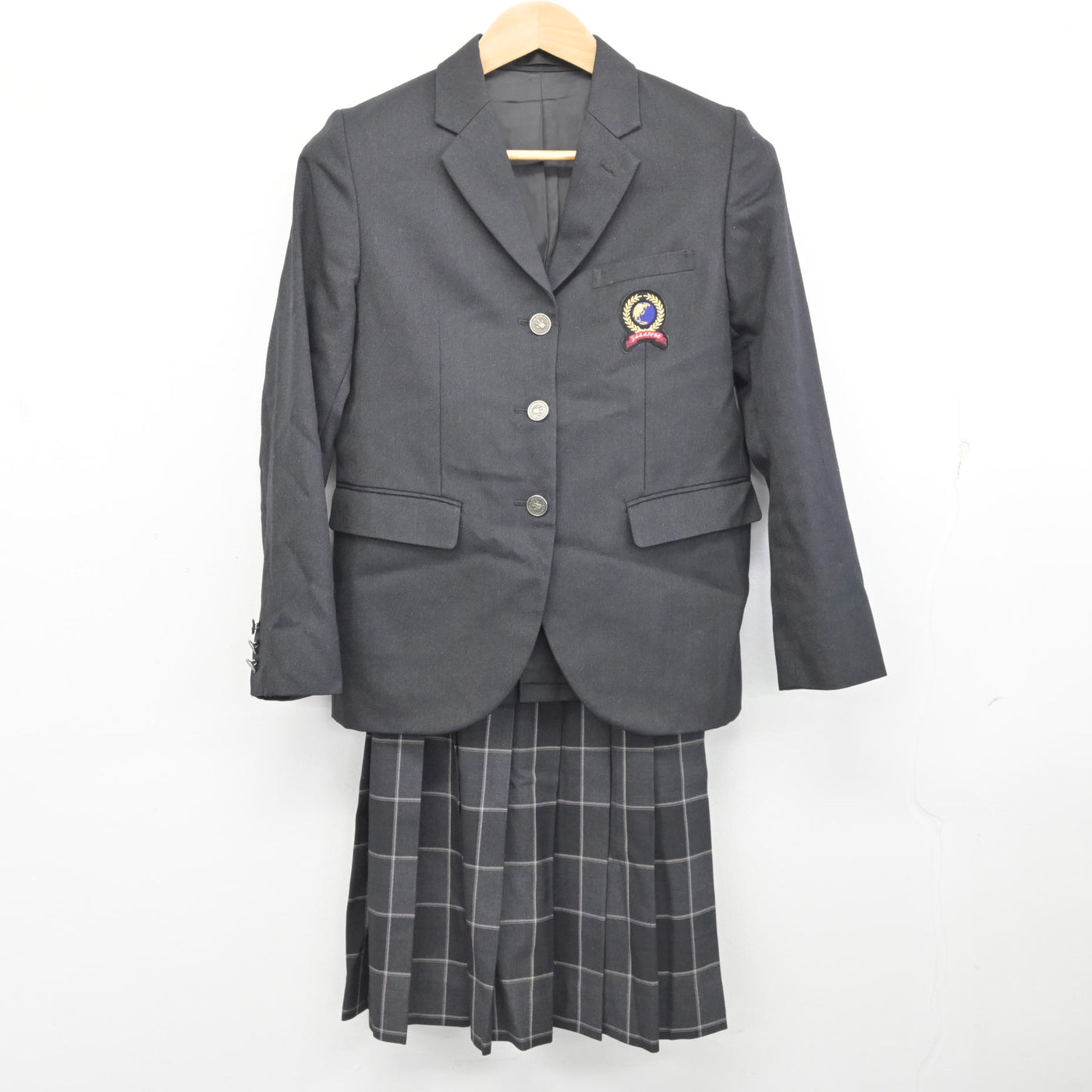 【中古】神奈川県 座間総合高等学校 女子制服 2点 (ブレザー・スカート) sf091267