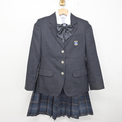【中古】大阪府 枚方なぎさ高等学校 女子制服 5点 (ブレザー・ニット・シャツ・スカート) sf091275