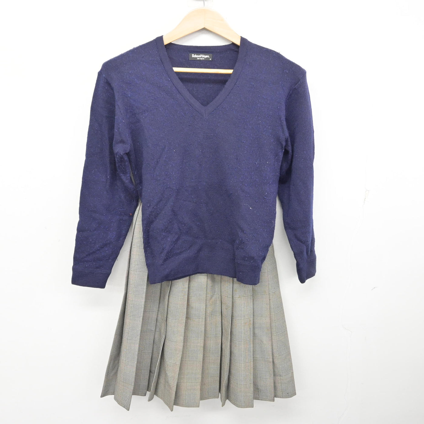 【中古】大阪府 福泉高等学校 女子制服 4点 (ブレザー・ニット・スカート) sf091276