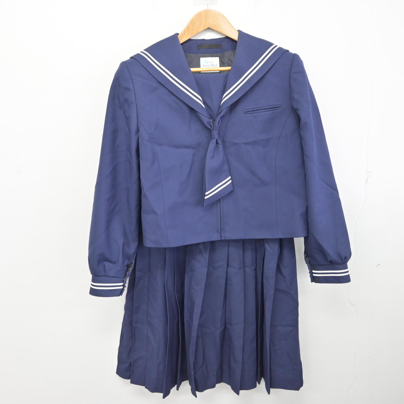 【中古】千葉県 小金中学校 女子制服 3点 (セーラー服・スカート) sf091282