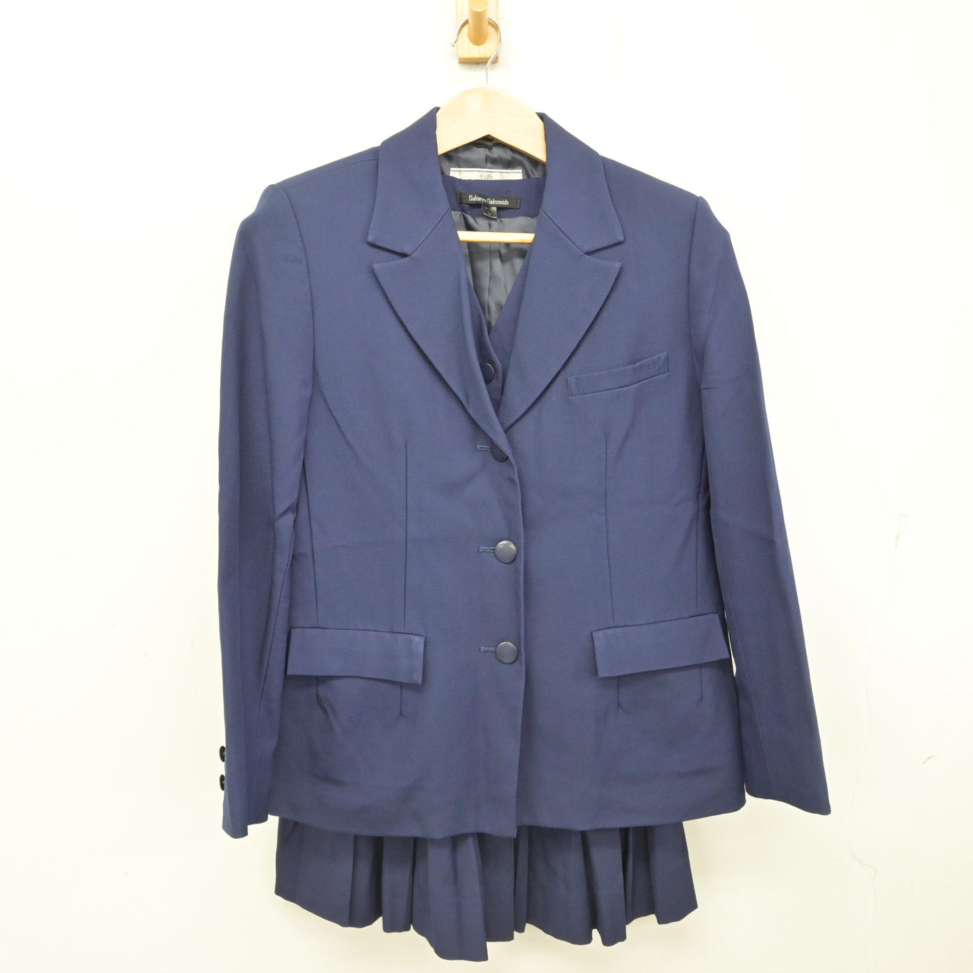 【中古】千葉県 習志野高等学校 女子制服 3点 (ブレザー・ベスト・スカート) sf091292