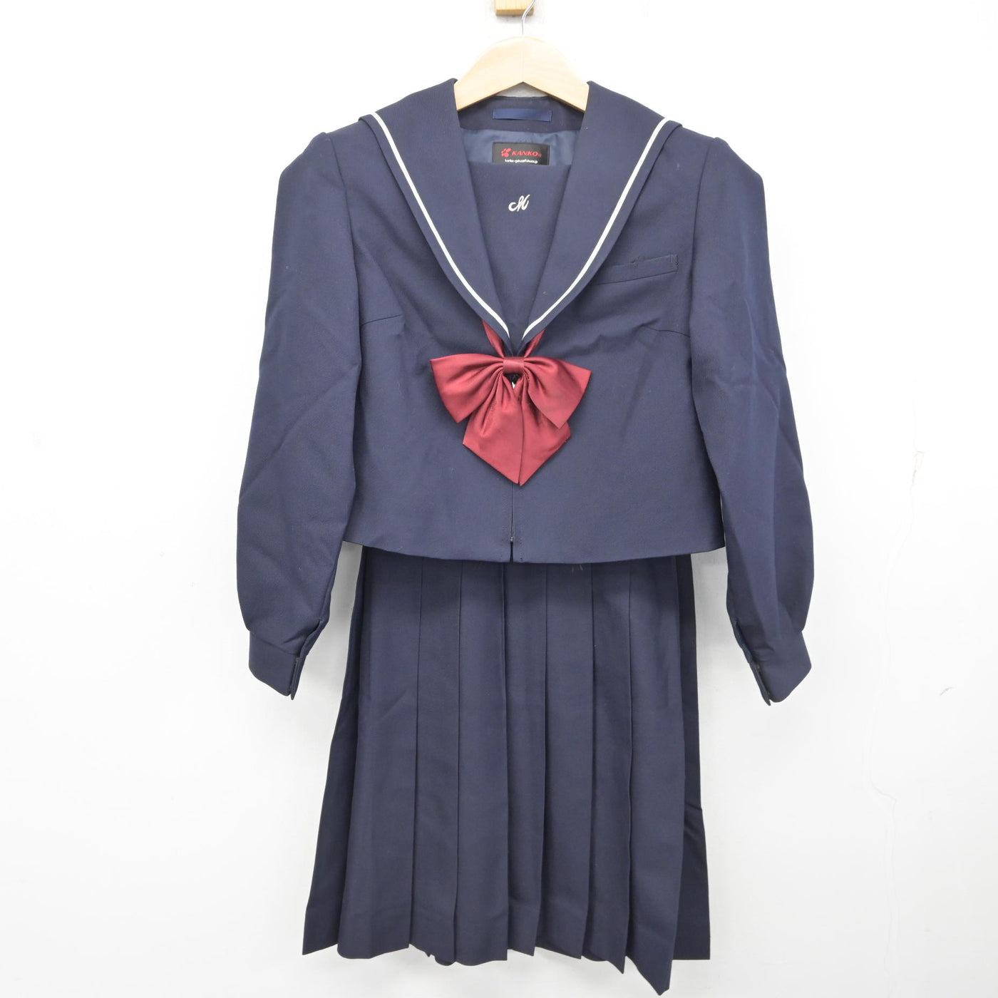 【中古】北海道 恵庭市立恵み野中学校 女子制服 3点 (セーラー服・スカート) sf091295