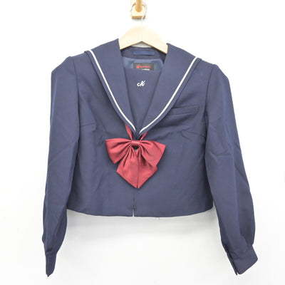 【中古】北海道 恵庭市立恵み野中学校 女子制服 3点 (セーラー服・スカート) sf091295