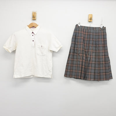 【中古】岩手県 一戸高等学校 女子制服 2点 (シャツ・スカート) sf091314