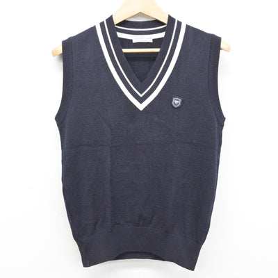 【中古】兵庫県 東洋大学附属姫路高等学校 女子制服 2点 (ニット・ニットベスト) sf091318