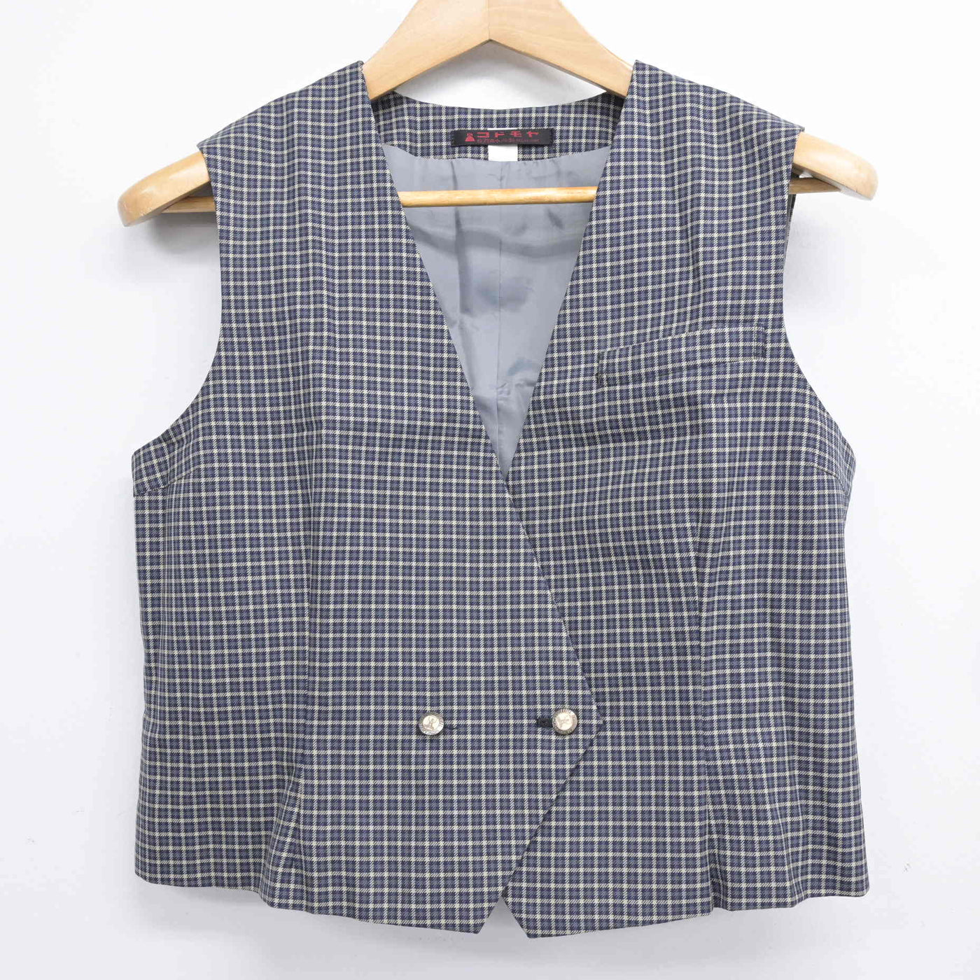 【中古】佐賀県 有田工業高等学校 女子制服 3点 (ベスト・シャツ) sf091322