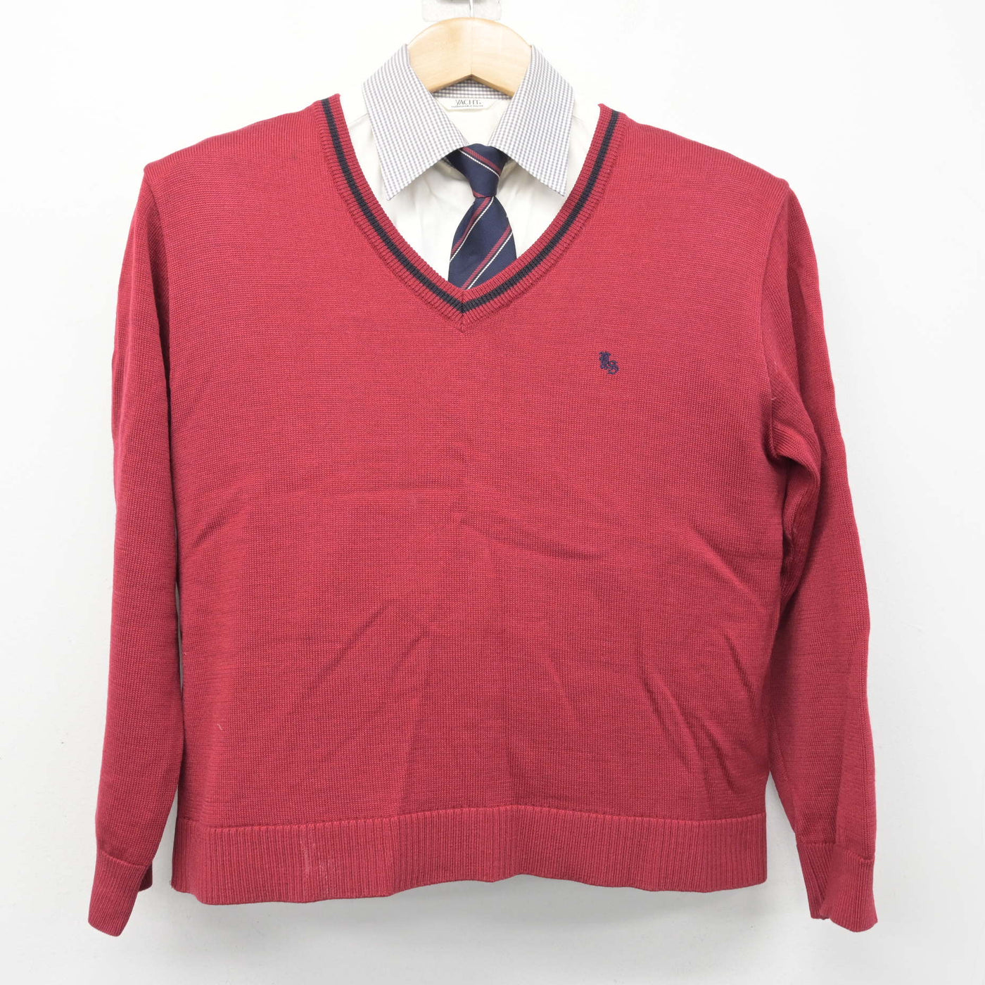 【中古】鳥取県 米子松蔭高等学校 女子制服 4点 (ブレザー・ニット・シャツ) sf091338