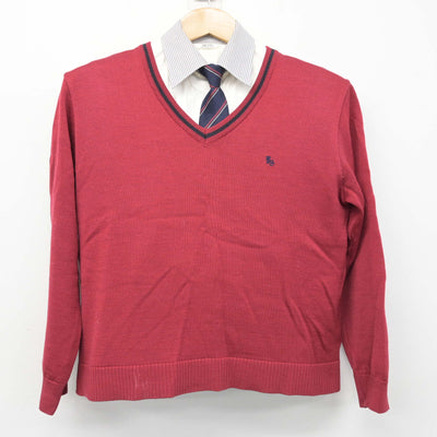 【中古】鳥取県 米子松蔭高等学校 女子制服 4点 (ブレザー・ニット・シャツ) sf091338