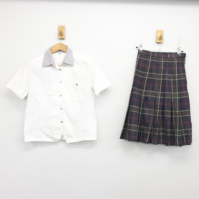 【中古】鳥取県 米子松蔭高等学校 女子制服 2点 (シャツ・スカート) sf091339
