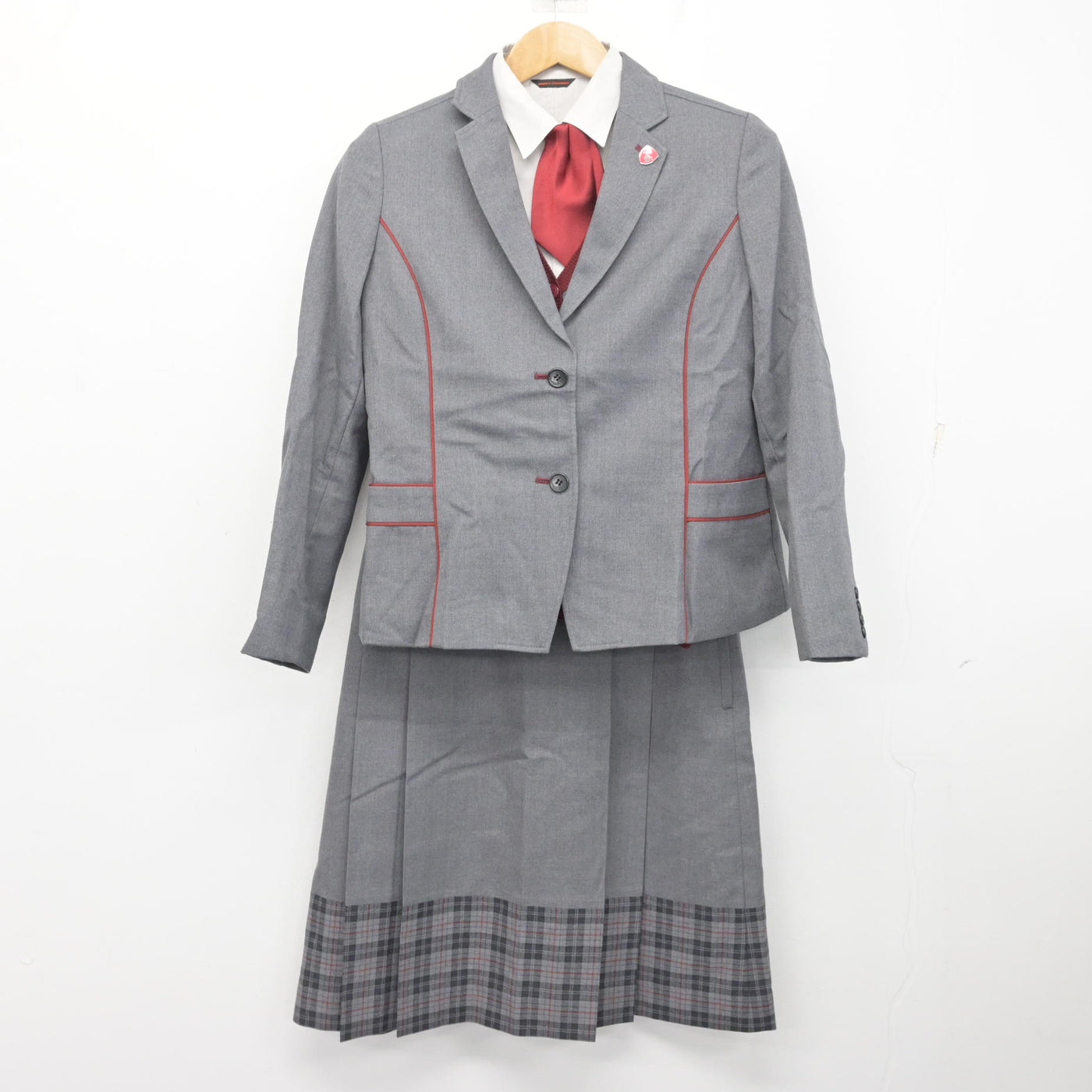 【中古】神奈川県 北鎌倉女子学園高等学校 女子制服 6点 (ブレザー・ニット・シャツ・スカート) sf091342