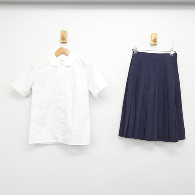 【中古】千葉県 新松戸南中学校 女子制服 2点 (シャツ・スカート) sf091347