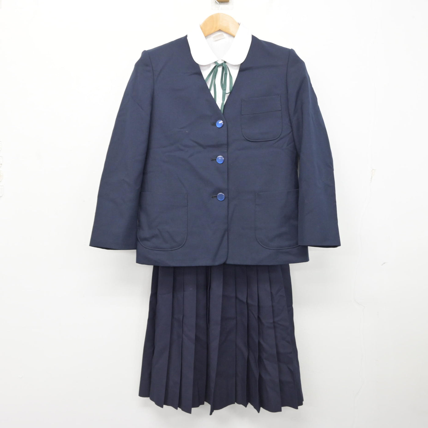 【中古】千葉県 新松戸南中学校 女子制服 4点 (ブレザー・シャツ・スカート) sf091348