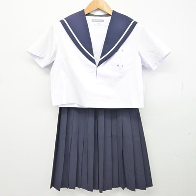 【中古】愛知県 蟹江中学校 女子制服 2点 (セーラー服・スカート) sf091349