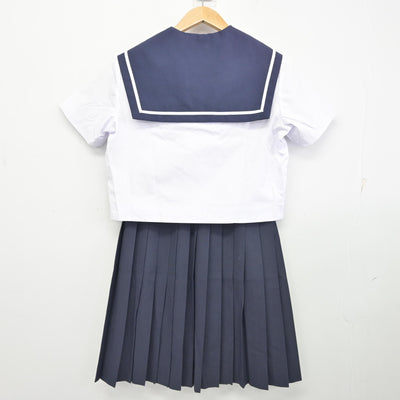 【中古】愛知県 蟹江中学校 女子制服 2点 (セーラー服・スカート) sf091349