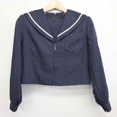【中古】愛知県 蟹江中学校 女子制服 2点 (セーラー服) sf091350