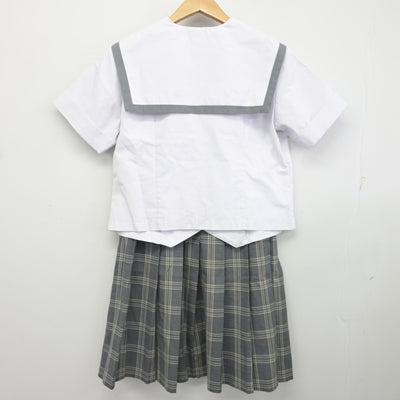 【中古】大阪府 岸和田市立産業高等学校 女子制服 3点 (セーラー服・スカート) sf091354