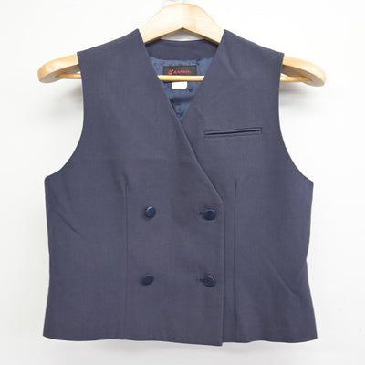 【中古】千葉県 千葉高等学校 女子制服 2点 (ベスト・スカート) sf091375