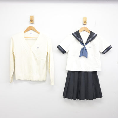 【中古】奈良県 奈良学園登美ヶ丘高等学校 女子制服 4点 (ニット・セーラー服・スカート) sf091387