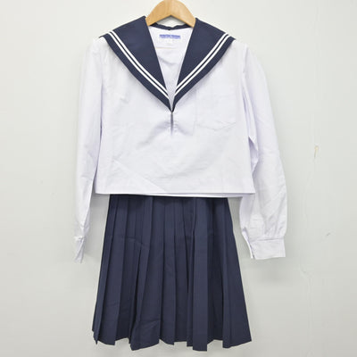 【中古】愛知県 西尾市立東部中学校 女子制服 2点 (セーラー服・スカート) sf091444