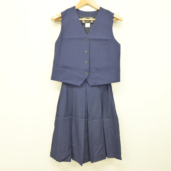 白鵬女子　スカート ブラウス ベスト 中古】神奈川県 白鴎中学校 女子制服 2点 (ベスト・スカート