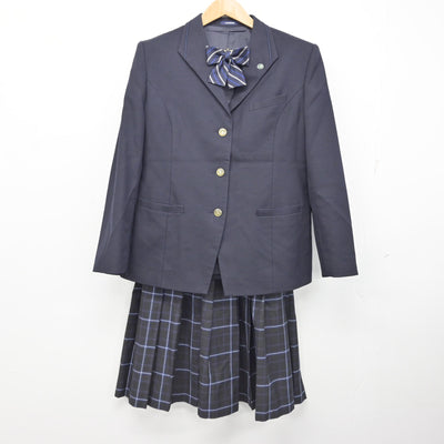 【中古】兵庫県 明石商業高等学校 女子制服 5点 (ブレザー・ニット・スカート) sf091488