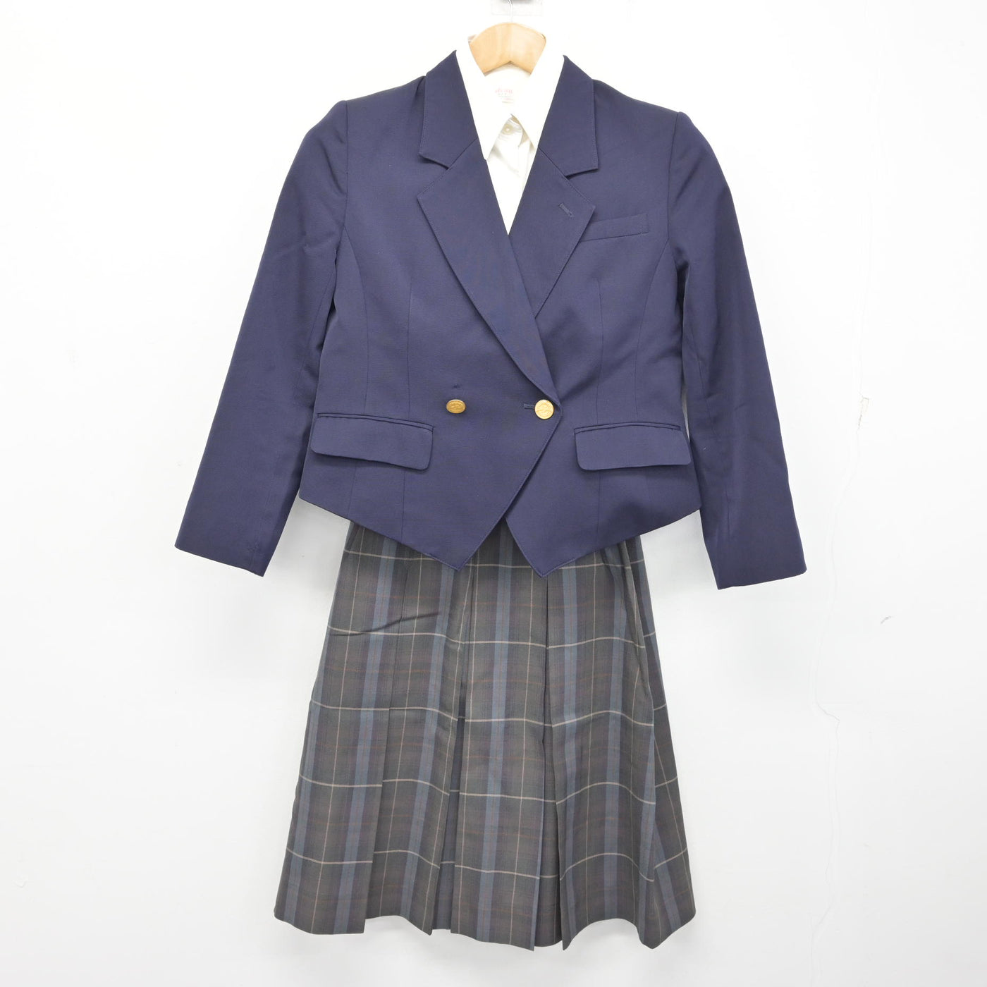 【中古】香川県 高松桜井高等学校 女子制服 3点 (ブレザー・シャツ・スカート) sf091492