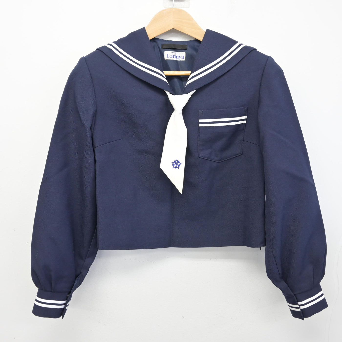 【中古】静岡県 青島北中学校 女子制服 4点 (セーラー服・スカート) sf091518