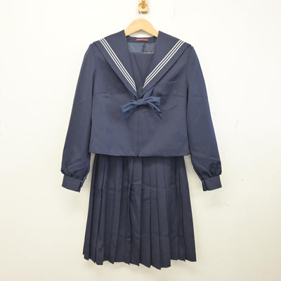 【中古】愛知県 六ツ美中学校 女子制服 3点 (セーラー服・スカート) sf091520
