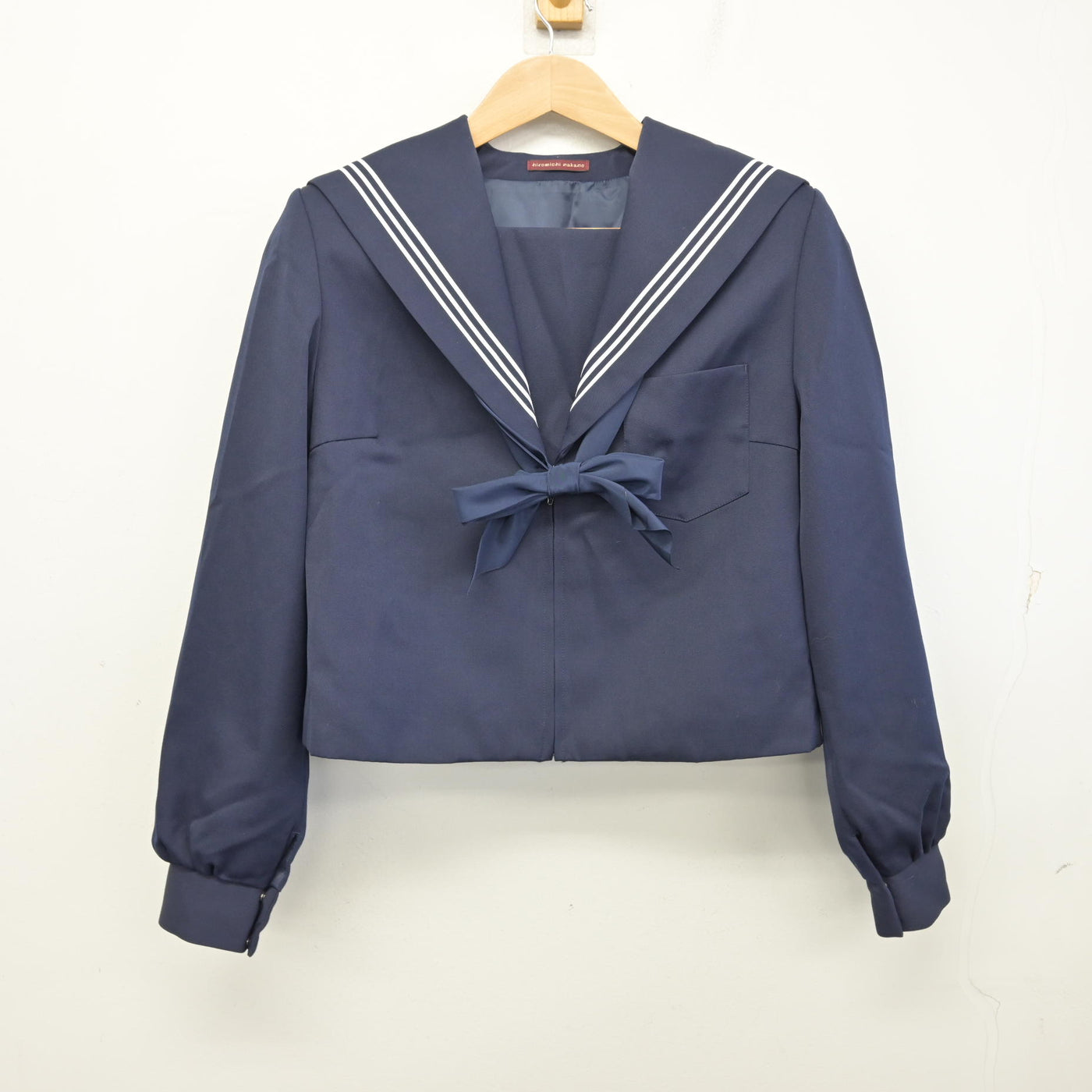 【中古】愛知県 六ツ美中学校 女子制服 3点 (セーラー服・スカート) sf091520