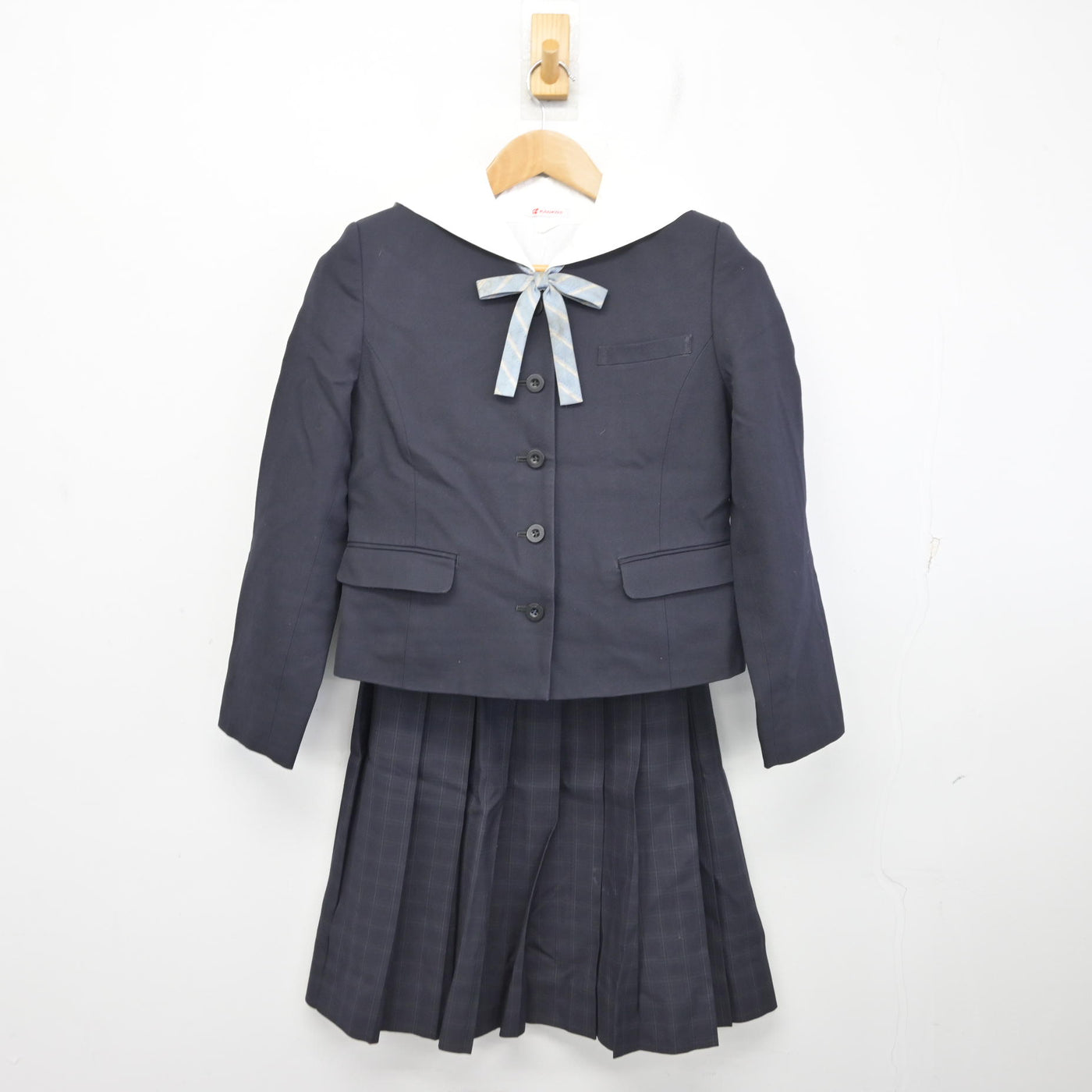 【中古】佐賀県 香楠中学校 女子制服 5点 (ブレザー・ベスト・セーラー服・スカート) sf091528