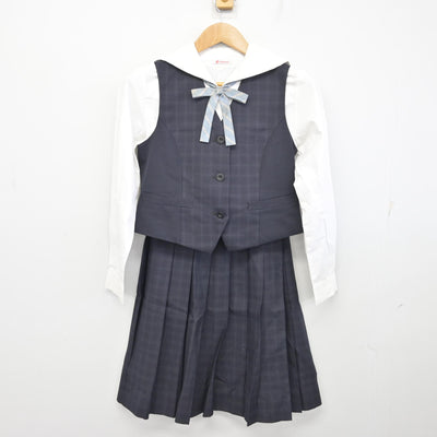 【中古】佐賀県 香楠中学校 女子制服 5点 (ブレザー・ベスト・セーラー服・スカート) sf091528