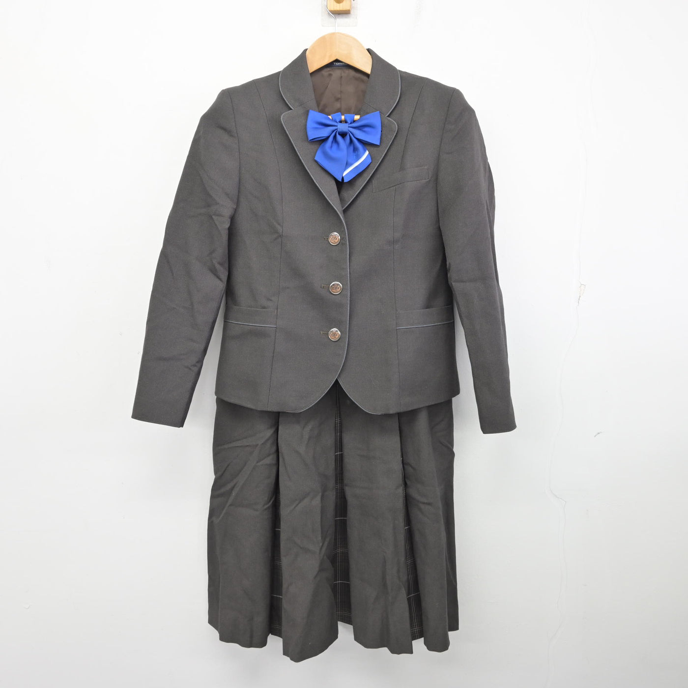 【中古】京都府 ノートルダム女学院中学校・高等学校 女子制服 4点 (ブレザー・ニット・ジャンパースカート) sf091550