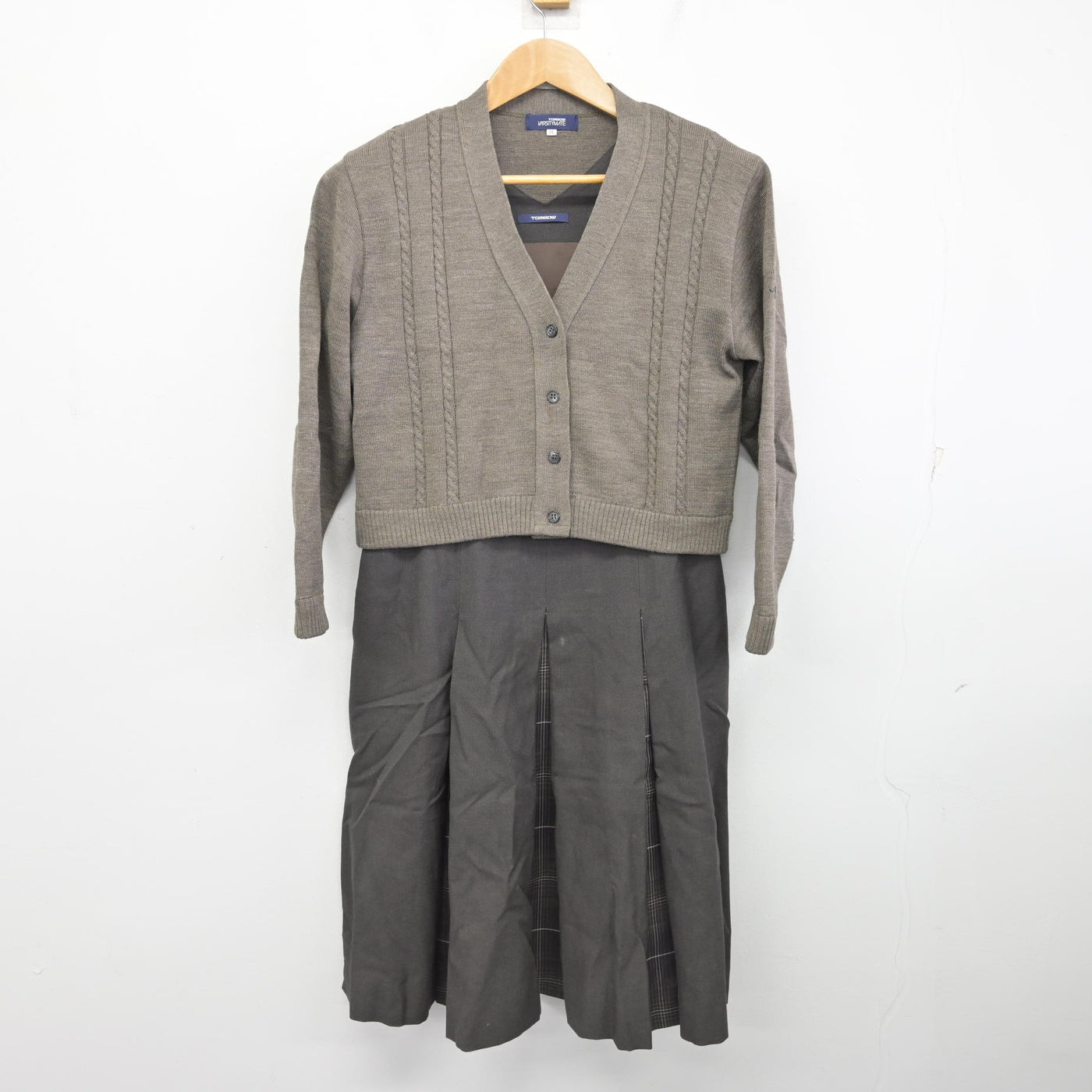 【中古】京都府 ノートルダム女学院中学校・高等学校 女子制服 4点 (ブレザー・ニット・ジャンパースカート) sf091550