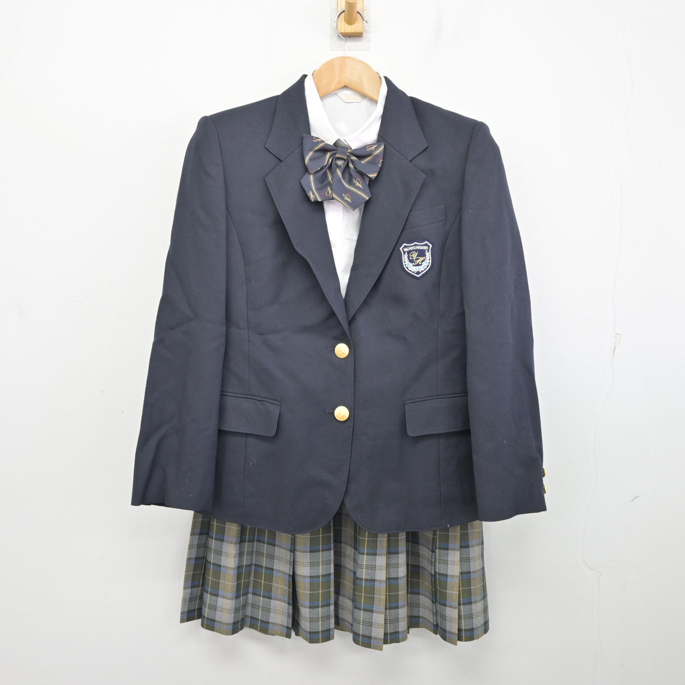 【中古】千葉県 八千代東高等学校 女子制服 5点 (ブレザー・シャツ・スカート) sf091573