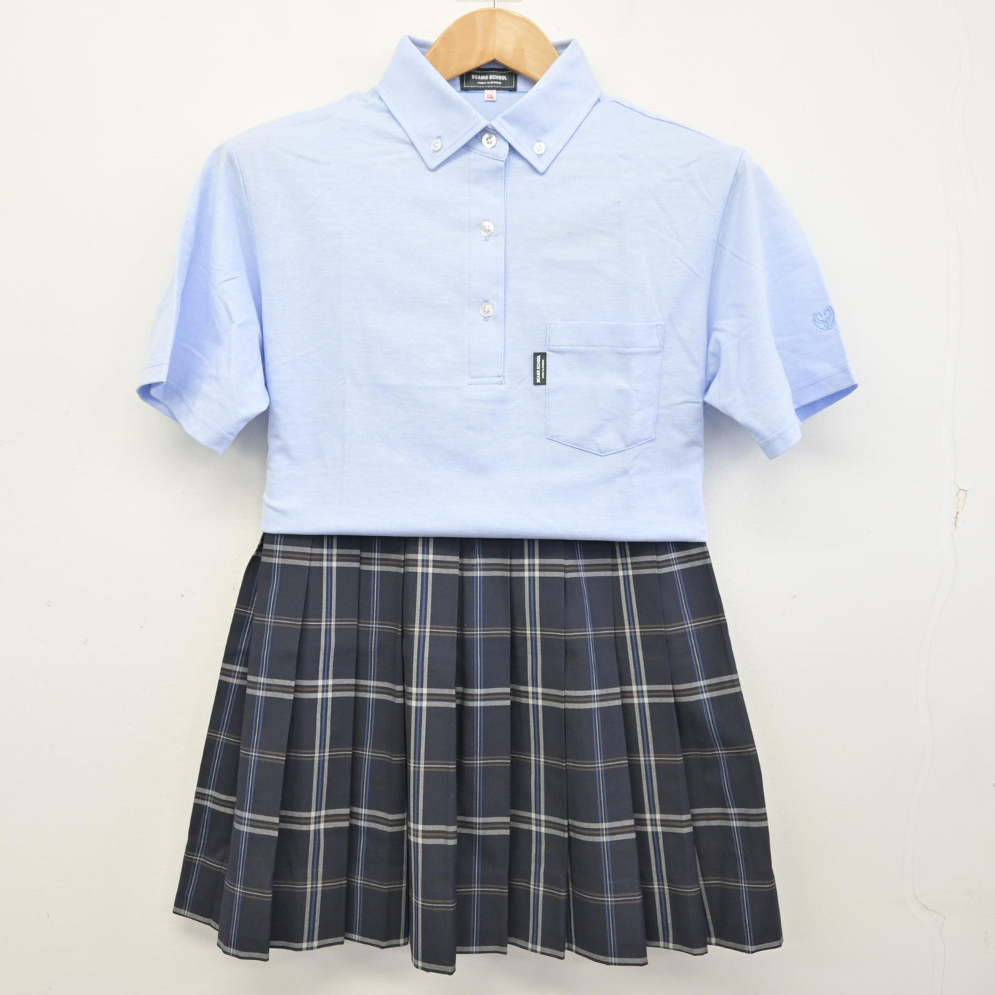 【中古】東京都 品川翔英中学校高等学校 女子制服 3点 (シャツ・スカート) sf091593