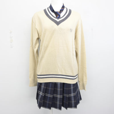【中古】東京都 品川翔英中学校高等学校 女子制服 5点 (ブレザー・ニット・スカート) sf091594