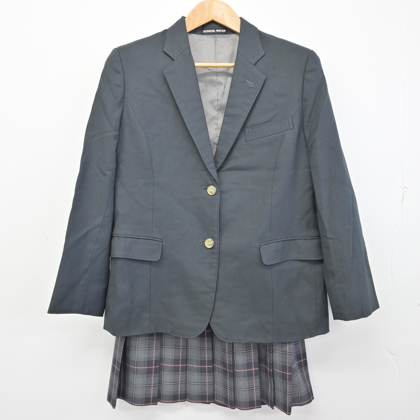 【中古】東京都 武蔵丘高等学校 女子制服 2点 (ブレザー・スカート) sf091606
