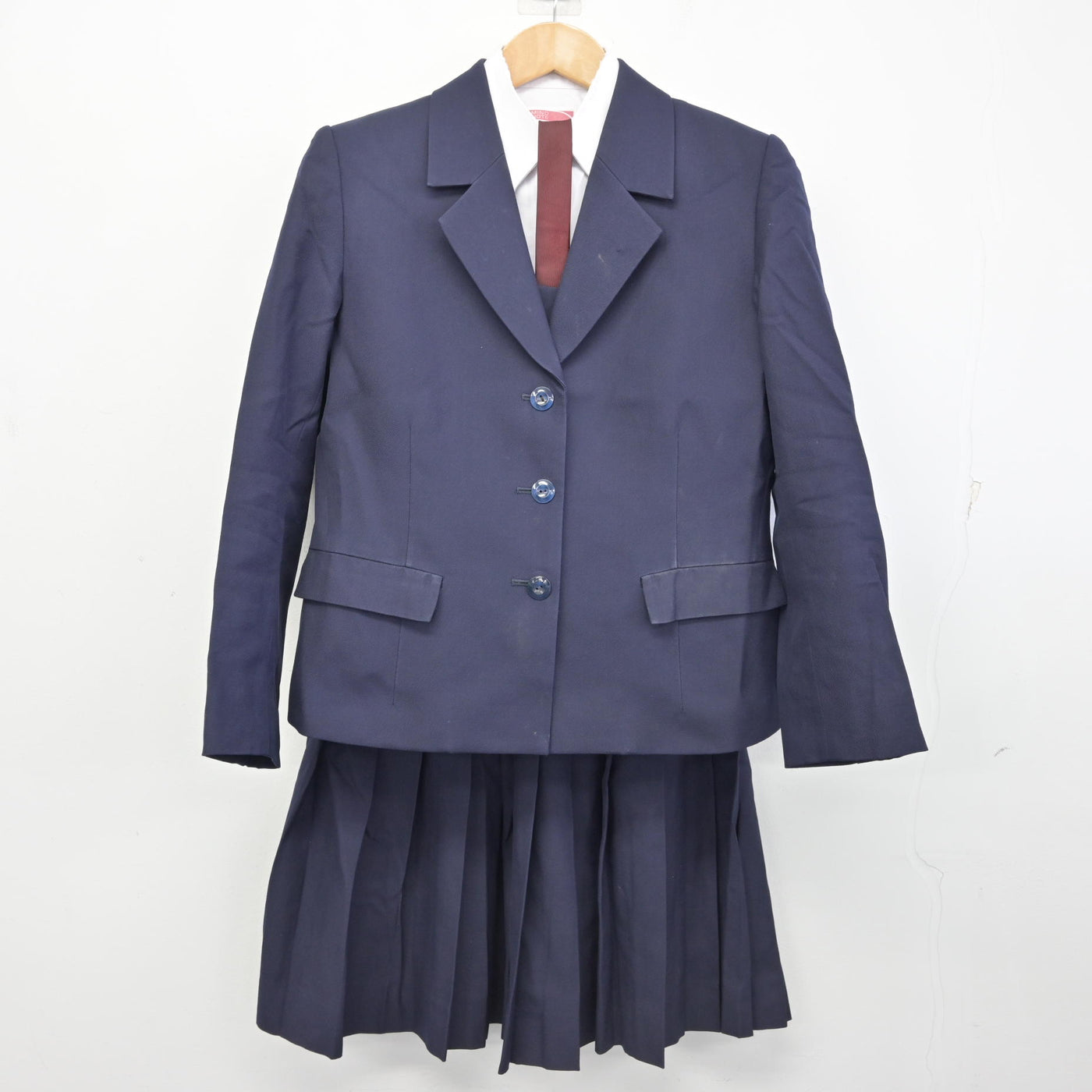 【中古】鳥取県 鳥取商業高等学校 女子制服 5点 (ブレザー・ベスト・シャツ・スカート) sf091608