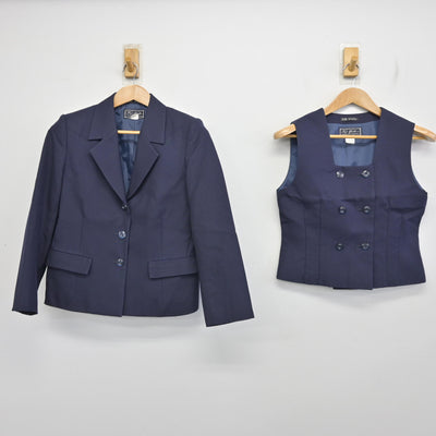 【中古】鳥取県 鳥取商業高等学校 女子制服 3点 (ブレザー・ベスト・スカート) sf091609