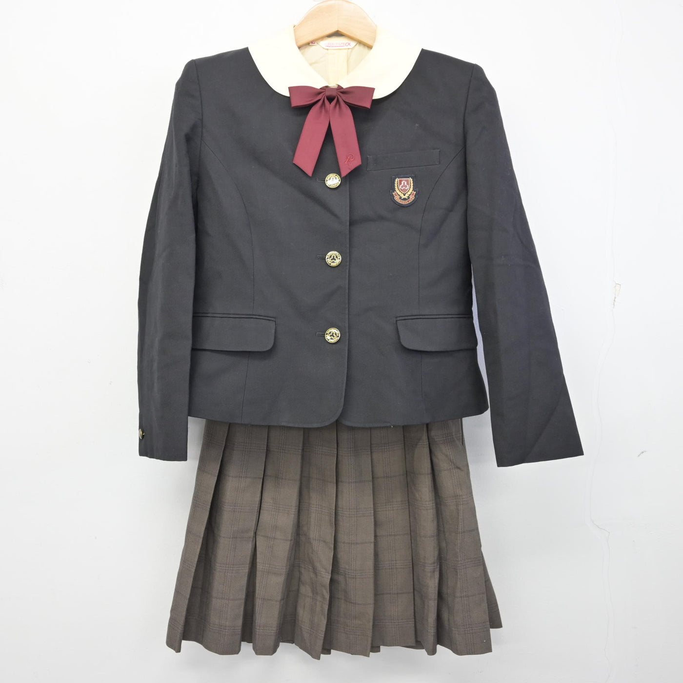 【中古】京都府 洛南高等学校附属中学校 女子制服 5点 (ブレザー・シャツ・スカート) sf091616