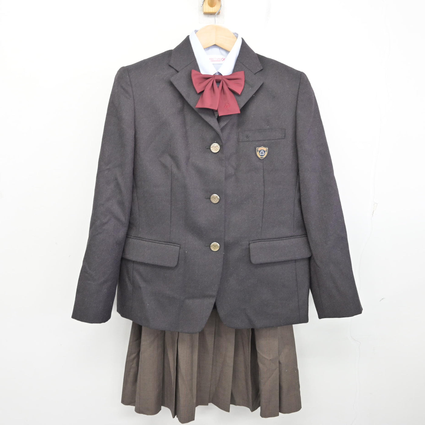 【中古】京都府 洛南高等学校 女子制服 6点 (ブレザー・シャツ・スカート) sf091624
