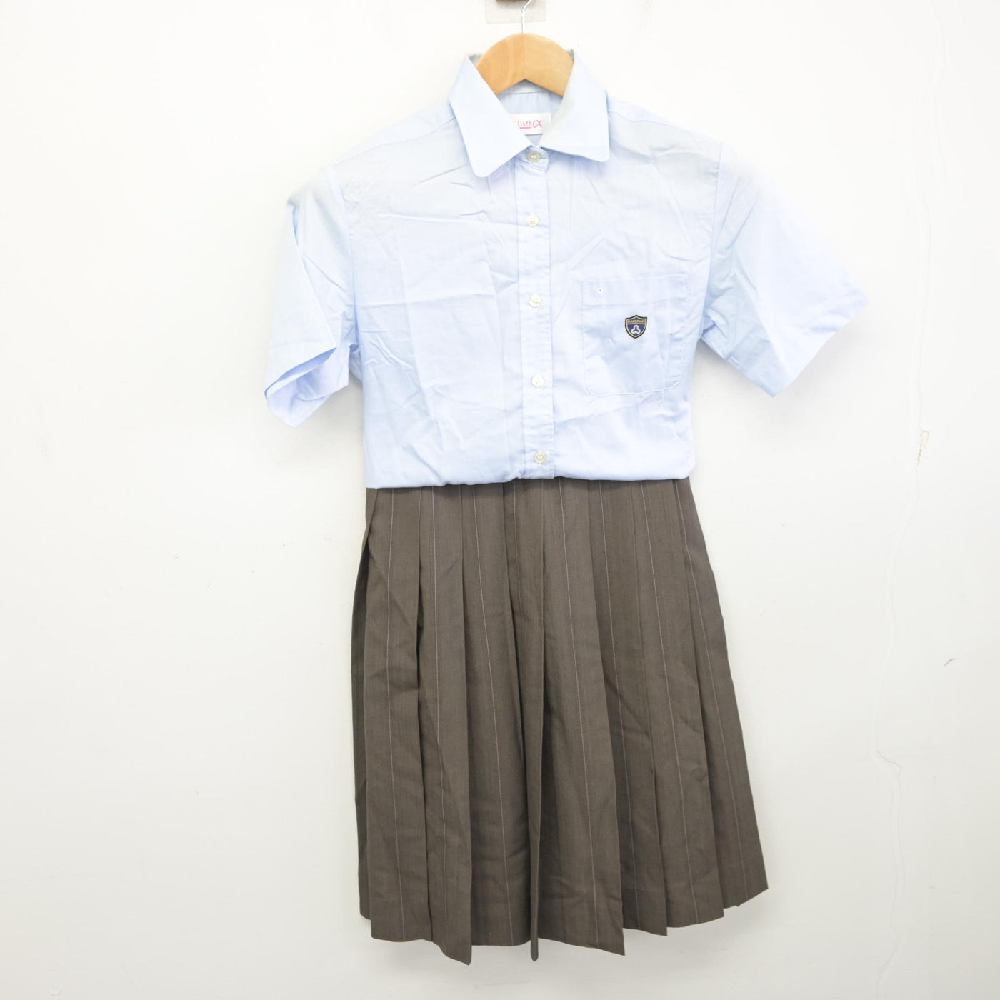 【中古】京都府 洛南高等学校 女子制服 2点 (シャツ・スカート) sf091626