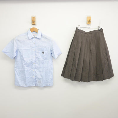 【中古】京都府 洛南高等学校 女子制服 2点 (シャツ・スカート) sf091626