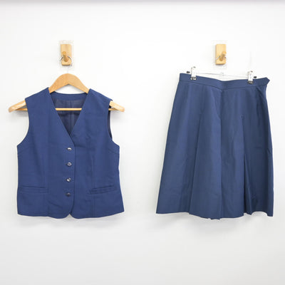【中古】埼玉県 高萩北中学校 女子制服 2点 (ベスト・スカート) sf091638